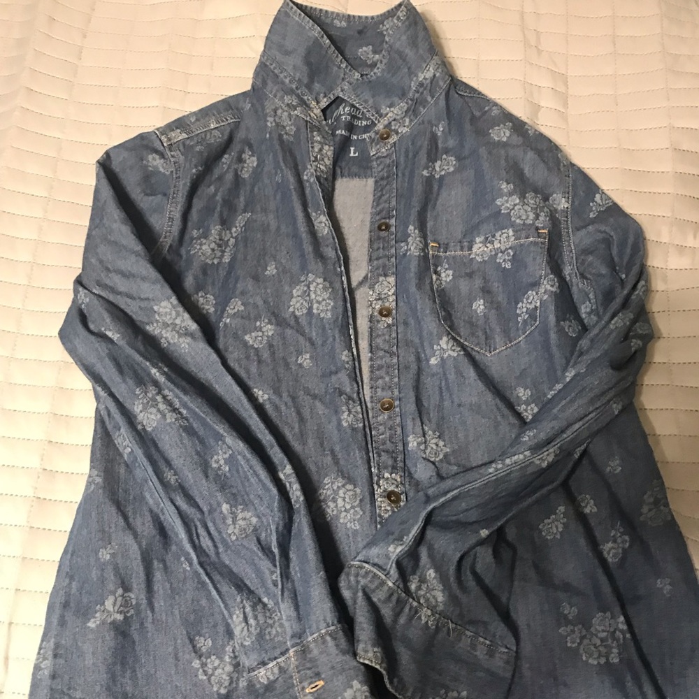 Bullhead Black T-shirt feeling Jean jacket